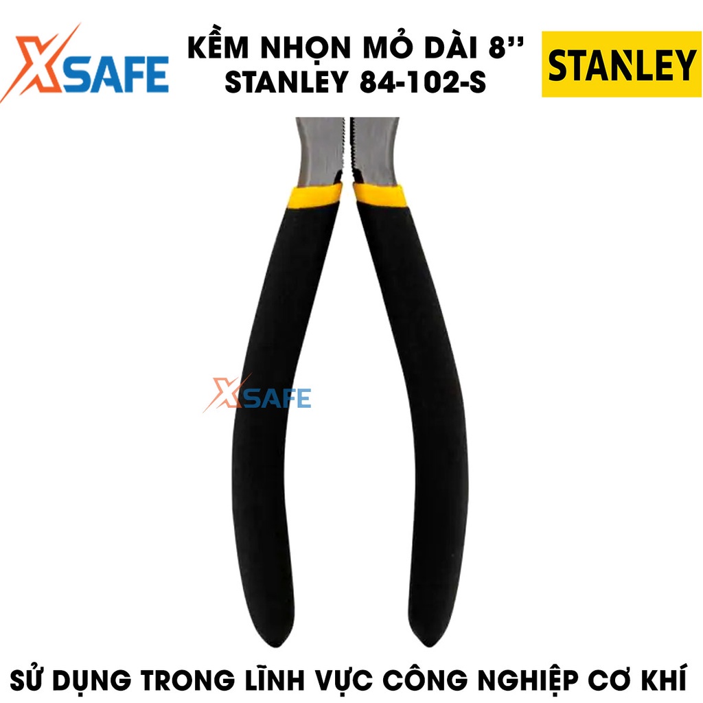 Kềm nhọn mỏ dài STANLEY tay cầm bọc nhựa êm ái Kìm Stanley phủ lớp chống gỉ, có tính ứng dụng cao trong nhiều ngành