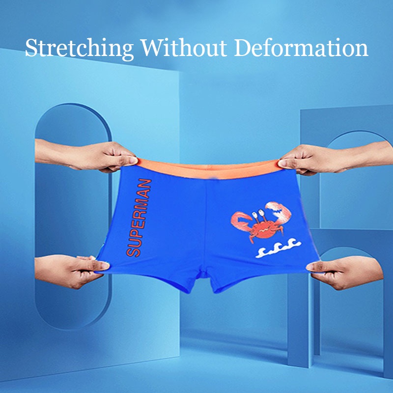 Quần Bơi Nhanh Khô Họa Tiết Hoạt Hình Dễ Thương Cho Bé Trai