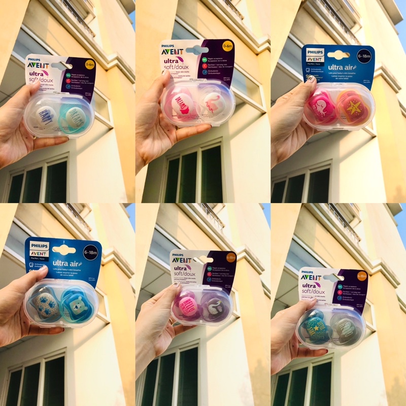 CHÍNH HÃNG 100%⚡️Ti giả chỉnh nha chống vâu Avent Ultra Air/Ultra Soft cho bé