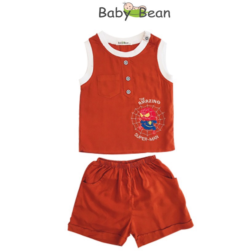 Đồ Bộ Tol Lanh Sát Nách hình Người Nhện Bé Trai BabyBean