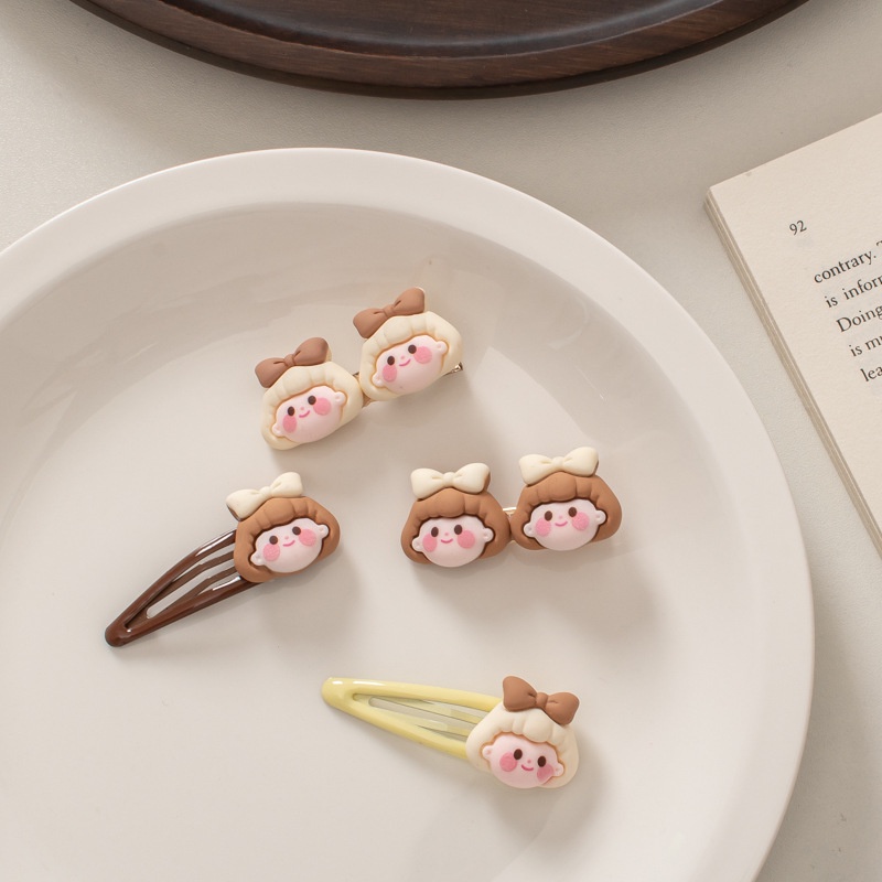 (0433) Cặp Tóc Hình Mặt Chibi Dễ Thương Xinh Xắn Cho Nữ