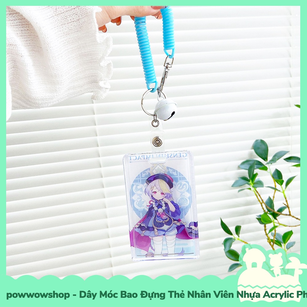 [Sẵn VN - Hỏa Tốc] Dây Móc Bao Đựng Thẻ Nhân Viên Nhựa Acrylic Phong Cách Nhân Vật Game Genshin Impact