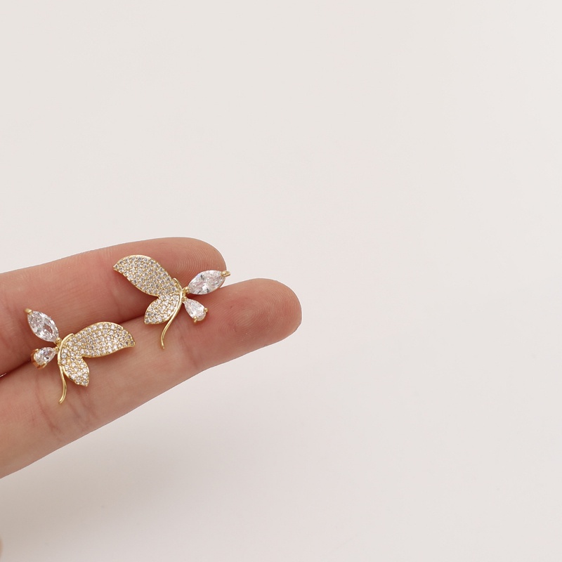 Khuyên Tai Hình Bướm Nhỏ Đơn Giản Phong Cách Hàn Quốc