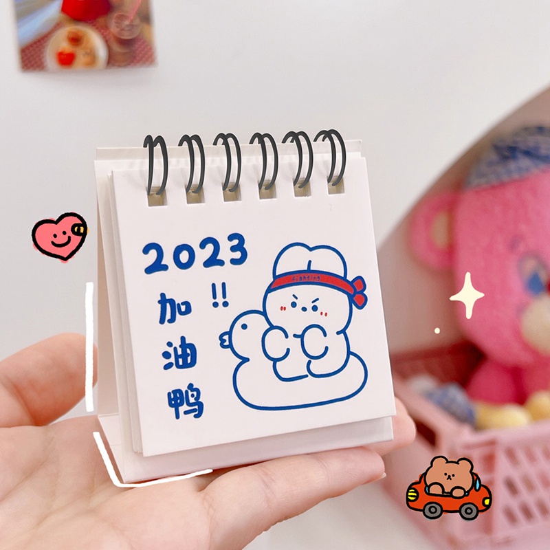 Lịch Để Bàn Năm 2023 MIni Họa Tiết Hoạt Hình Dễ Thương Cho Học Sinh