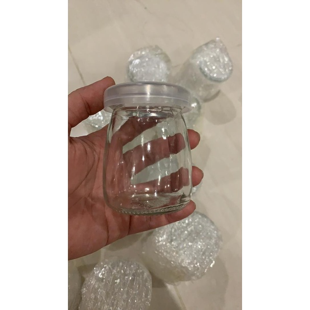 Cốc Thủy Tinh Sữa Chua Có Nắp, Hũ Làm Bánh Pudding Caramel Loại Cao Cấp Tiện Lợi