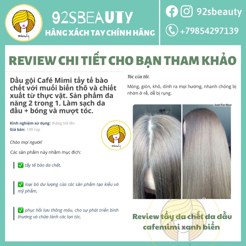 [Đủ bill] Tẩy da chết da đầu Cafe Mimi Super Volume Shampoo Scrub làm sạch sâu ngừa bết tóc, sạch gàu