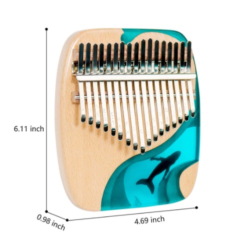Đàn kalimba 17/21 phím bằng gỗ sồi có phụ kiện