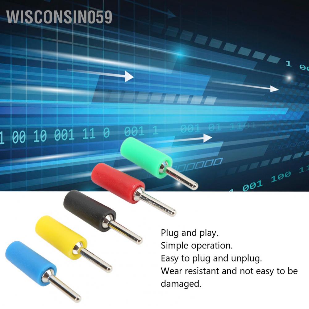 Wisconsin059 10Set Straight Banana Plug Brass PE Bananas Cable Connector for Welding Machinery Automobiles