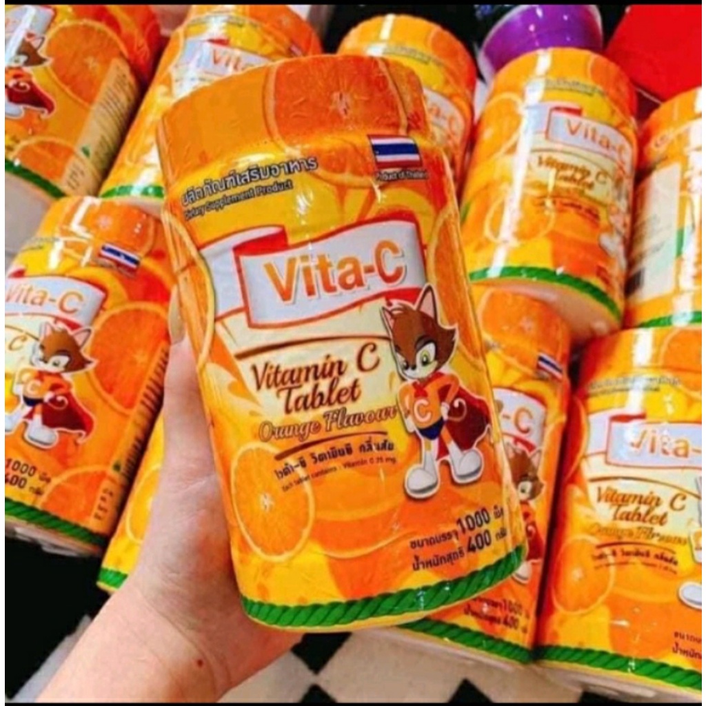 Hộp Kẹo Vị Cam Vitamin C, Kẹo Vita C Thái Lan Tablet 1000 Viên