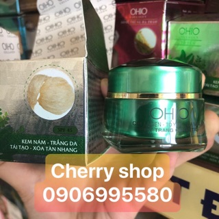 Kem Nám trắng da tái tạo xóa tàn nhang OHIO tổ yến sữa non 20g đủ giấy