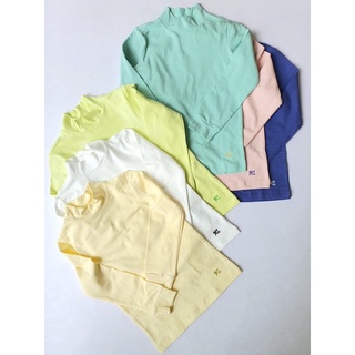 Áo cotton cổ 3p giữ nhiệt MiLam vải Hàn trơn nhiều màu BTBG size 110-160