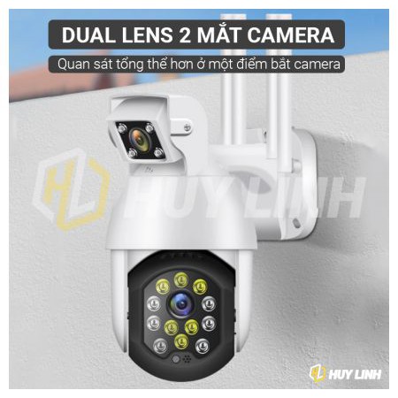 CAMERA IP ICC CP11-12-2 PTZ - DUAL LENS CAMERA 12 LED- ( PHẦN MỀM YCC365 PLUS)