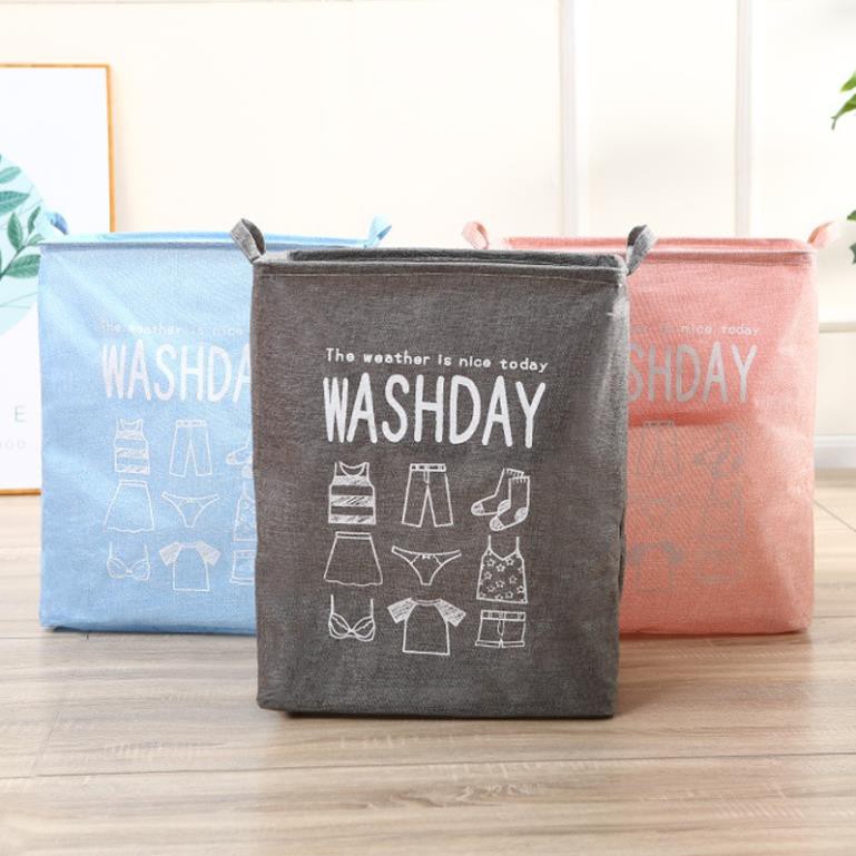 Giỏ Đựng Đồ, Quần Áo WASHDAY - Túi Đựng Chăn Màn, Mền Gối, Ga Giường Cỡ Lớn Có Thể Gấp Gọn