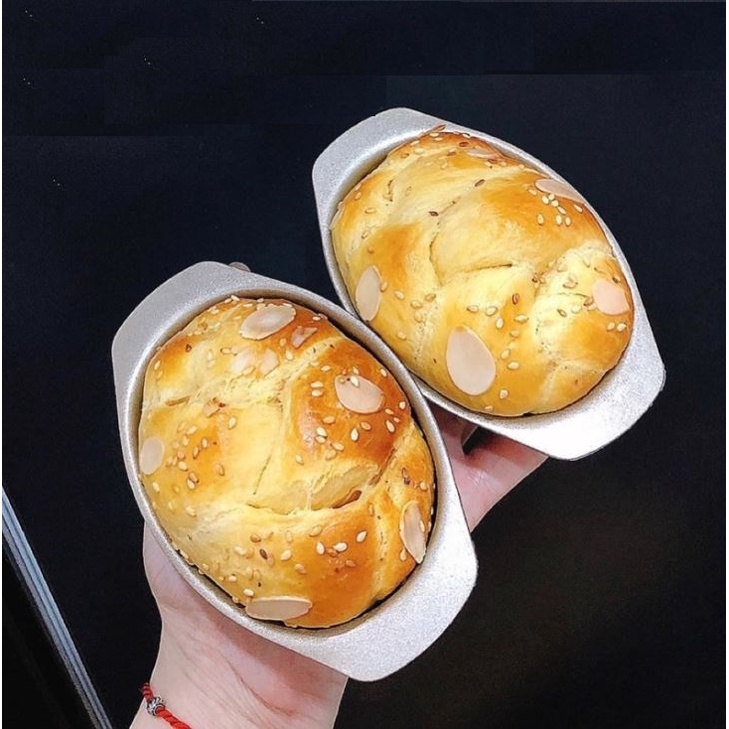 Khuôn nhôm Oval bánh mì hoa cúc nhỏ D04