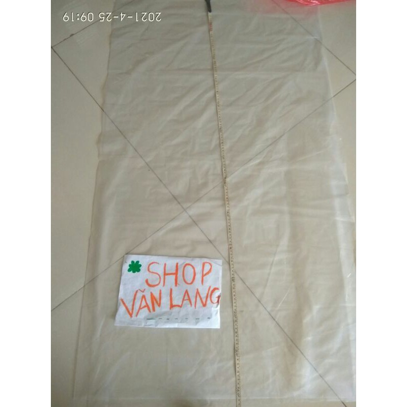 Túi nilong, túi bóng kính dẻo loại dày, dài 1m2 x 70cm - Cất chăn màn, quần áo tránh mùi hôi
