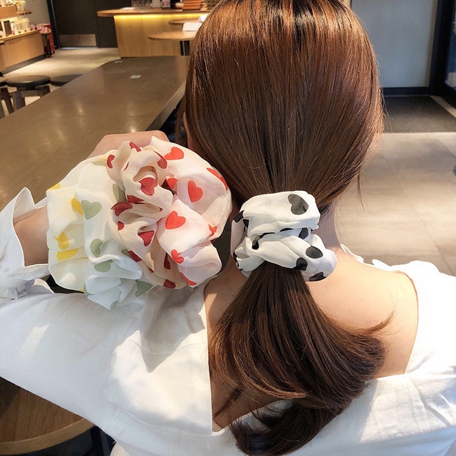 Cột tóc scrunchies dễ thương dây buộc tóc