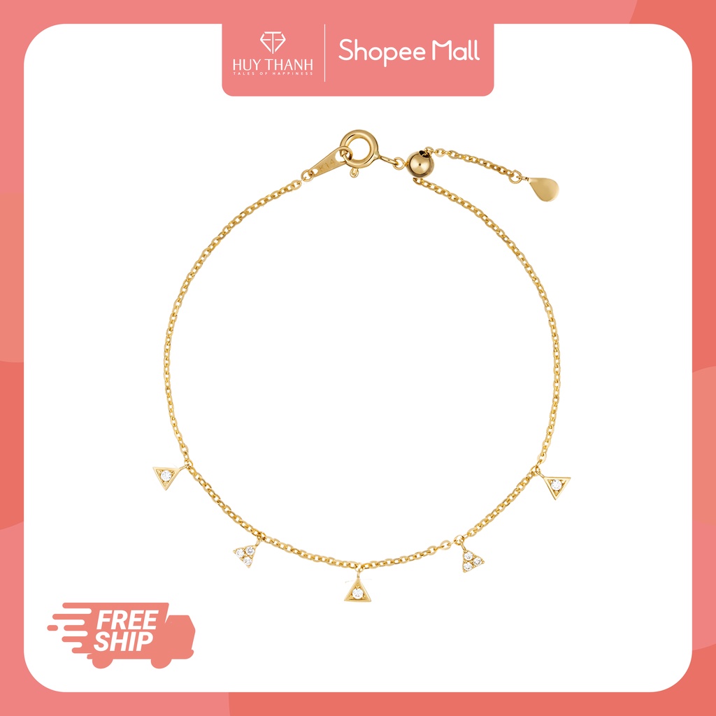 Lắc tay vàng 14k LLF169 Huy Thanh Jewelry