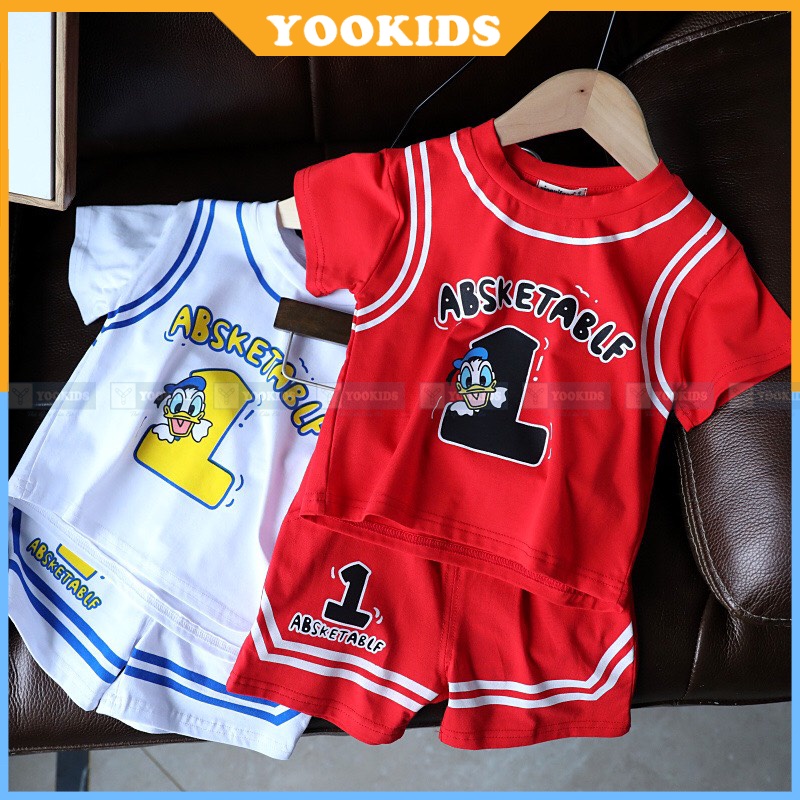 Đồ bộ cho bé gái bé trai YOOKIDS chất cotton thấm hút mồ hôi phong cách thể thao năng động cho bé 0 1 2 3 4 tuổi