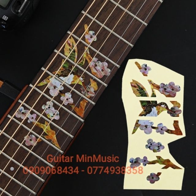 Sticker Đàn Guitar I Dán hoa văn Đàn Guitar I cần đàn guitar