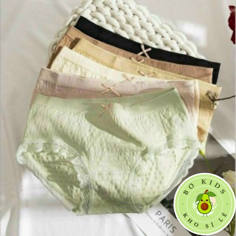 Quần Lót Nơ Viền Ren Xịn Freesize Dãn 4 Chiều Giá Rẻ Nhất