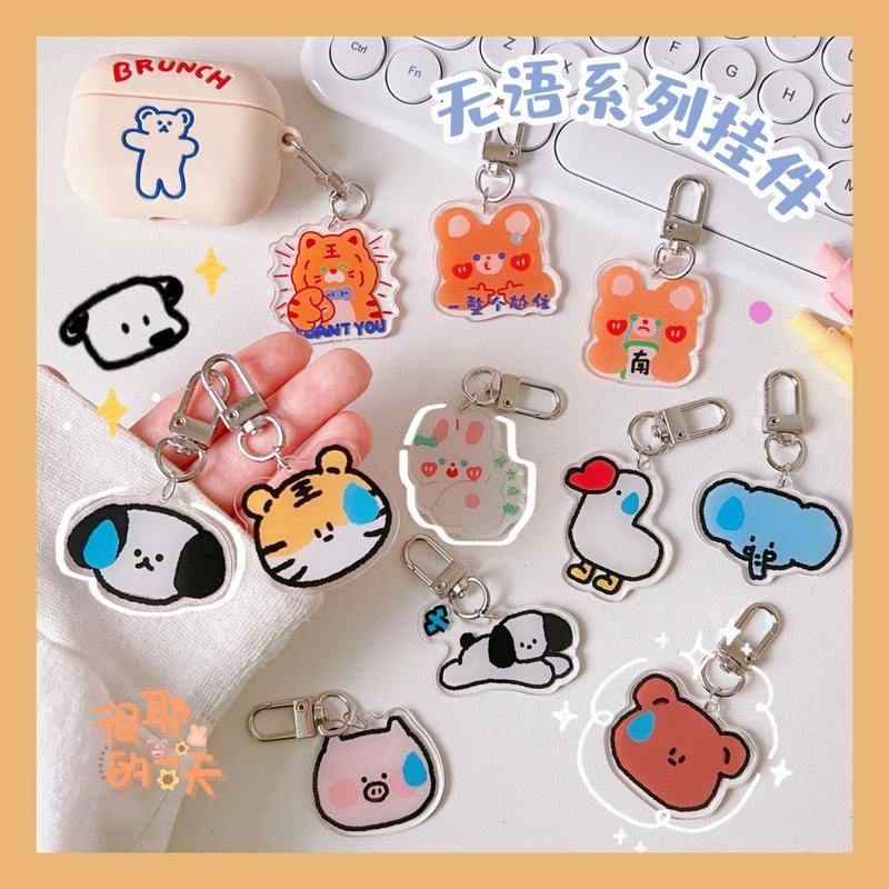 Móc Khóa Hình Gấu Bằng Acrylic Dễ Thương