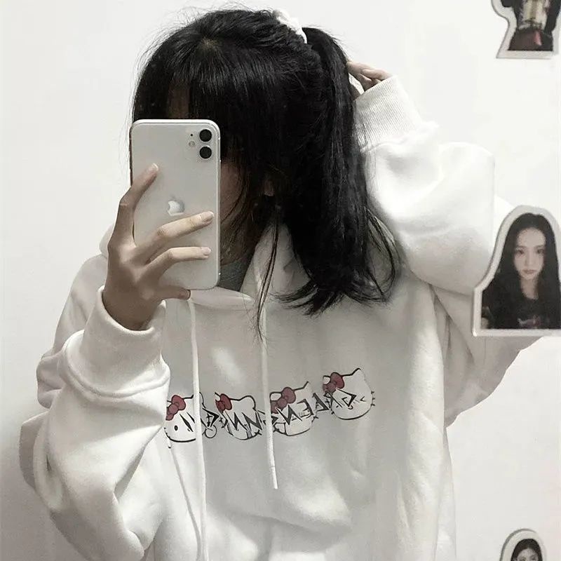 Áo hoodies có nón dài tay thời trang nữ dễ thương