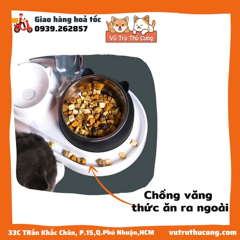 Bát ăn chống kiến cho chó mèo (mẫu tai mèo), Bát ăn tuần lộc chống gù lưng cho thú cưng