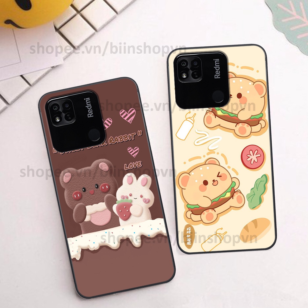 Ốp Xiaomi Redmi 10C / Redmi 10A in hình gấu chocolate kẹo ngọt siêu đẹp siêu xinh