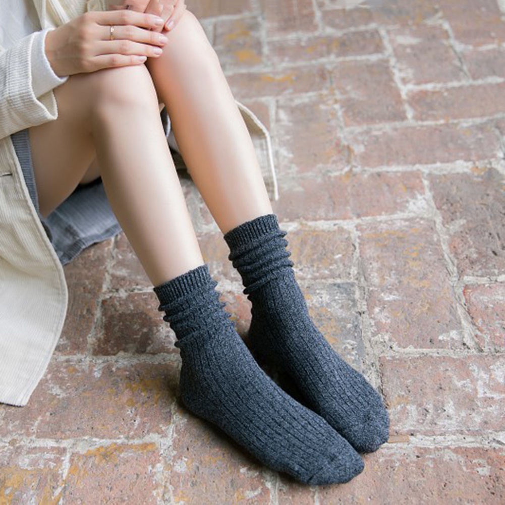 Vớ Màu Trơn Co Giãn Thoáng Khí Thời Trang Thu Đông Dành Cho Nam Và Nữ