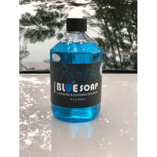 500ML DUNG DỊCH LAU MỰC XĂM TẠO BỌT BLUE SOAP #dcpxhoanganh