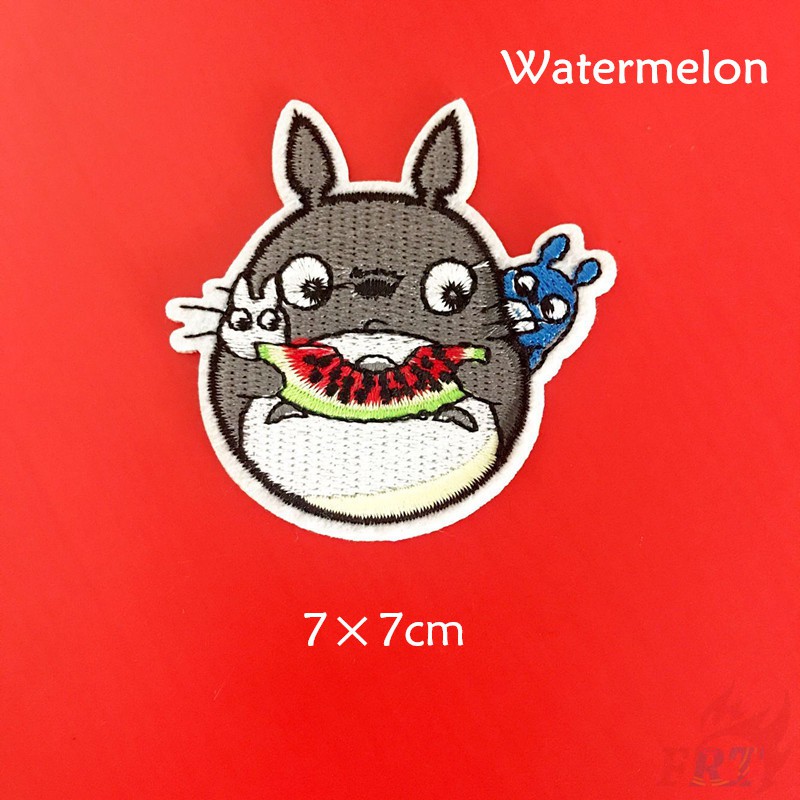 Miếng vá ủi thêu trang trí quần áo hình Totoro xinh xắn kiểu dáng tùy chọn