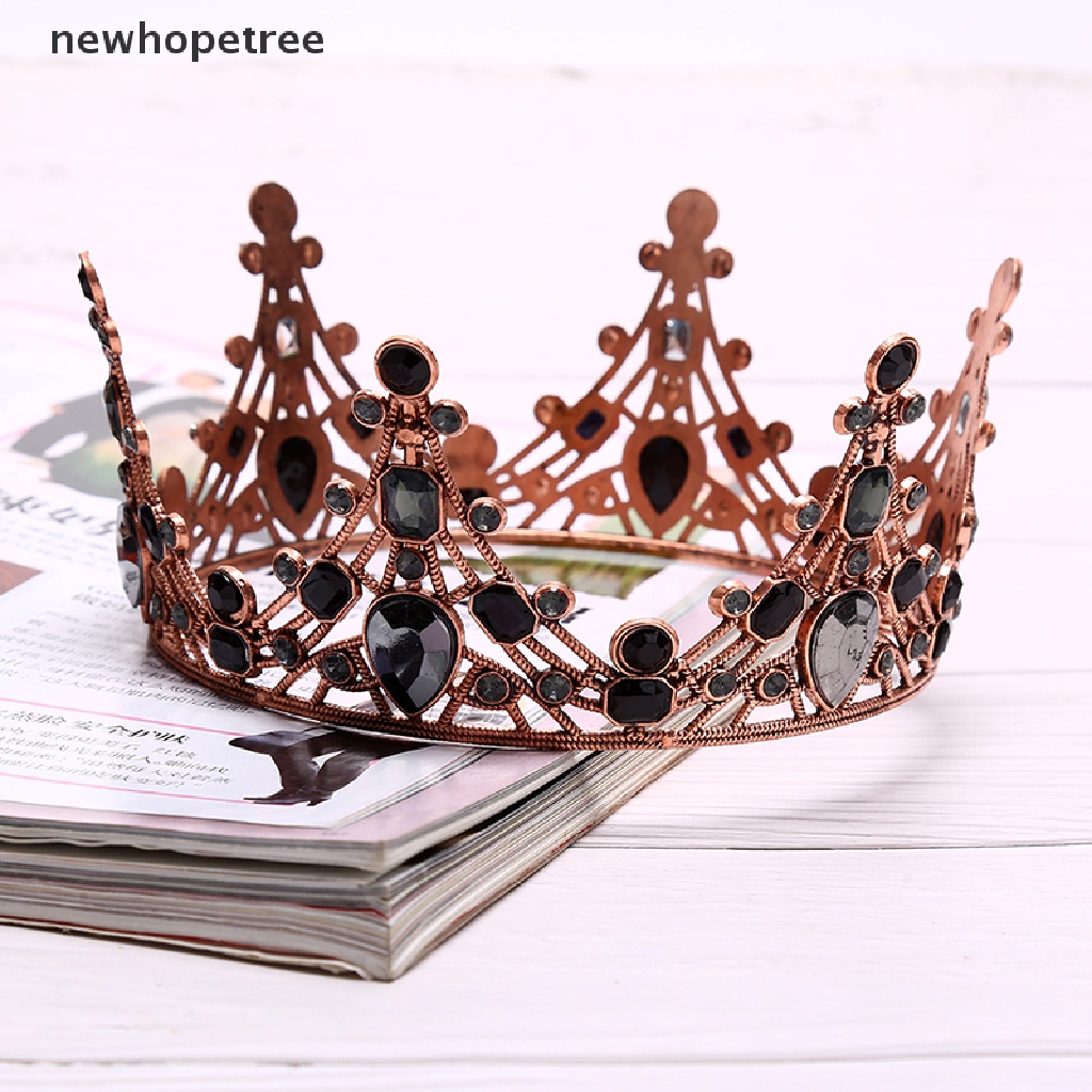newhopetree Mini Retro Black Tiaras Crowns Cake Topper Decoration Party Birthday Supply OIK