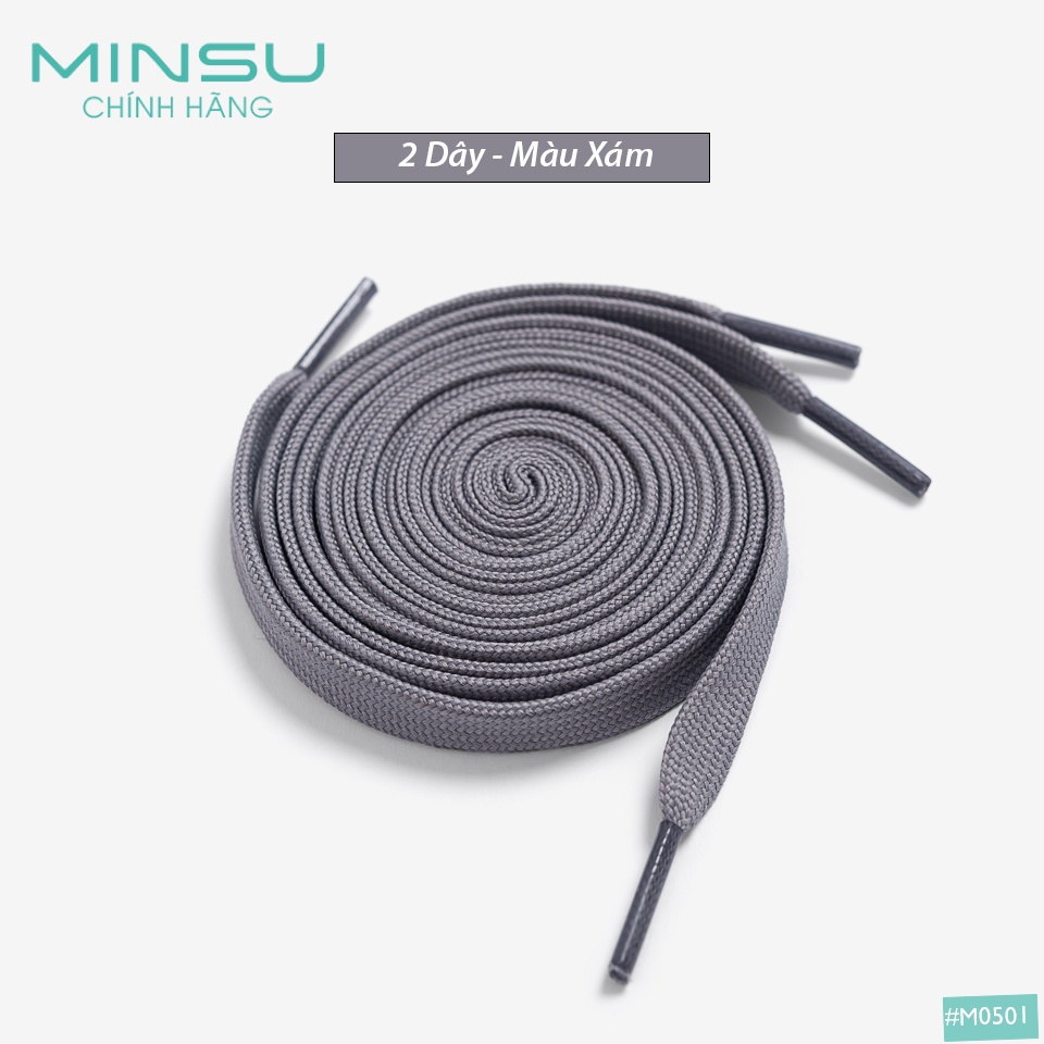 Dây Giày Thể Thao Sneaker Dẹp Nam Nữ Cổ Thấp và Cổ Cao Chính Hãng MINSU M0501 Chất Lượng Cao 120 & 160cm Shoelace Jordan