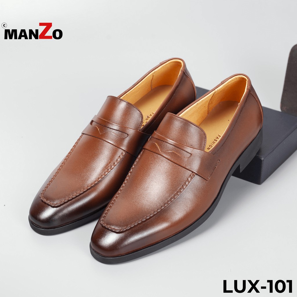 Giày tây nam cao cấp - Giầy nam công sở cao cấp da bò - Bảo hành 12 tháng Manzo - Lux 101