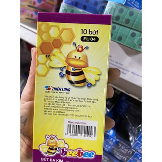BÚT DẠ KIM BEEBEE FL-04 MÀU TÍM 10 CHIẾC
