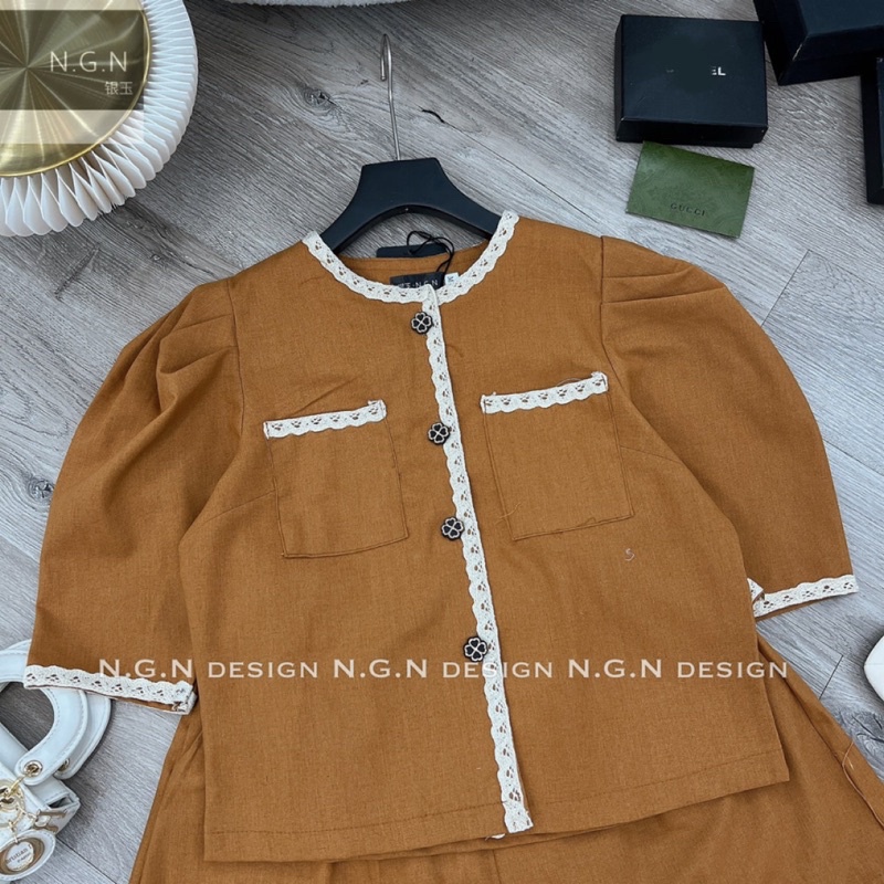 Bộ line cúc hoa viền ren