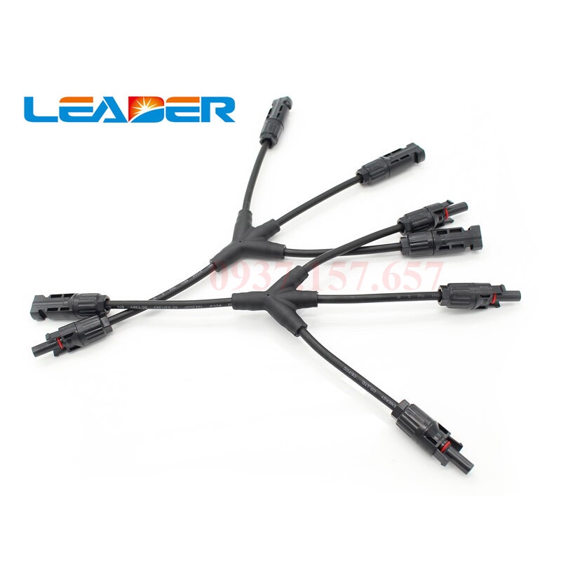 Jack MC4 Y2,Y3,Y4, MC4 đấu song song Y2, Y3, Y4 điện áp 1000V hãng Leader