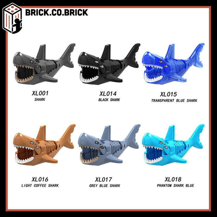 Đồ chơi Lắp ráp Minifigure Động vật &amp; Thú Hoang Dã Mô hình Sáng tạo Animal Cá mập Lego Shark XL001