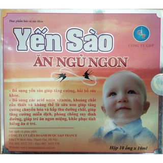 Yến sào ăn ngủ ngon, 10 ống x 10ml