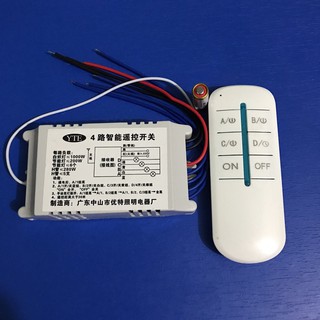 Công tắc điều khiển từ xa RF kèm remote sóng RF 315mhz 2 3 4 kênh