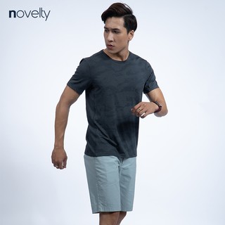 Áo thun nam Novelty cổ tròn họa tiết in chìm 190204