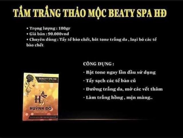 Tắm trắng thảo mộc.