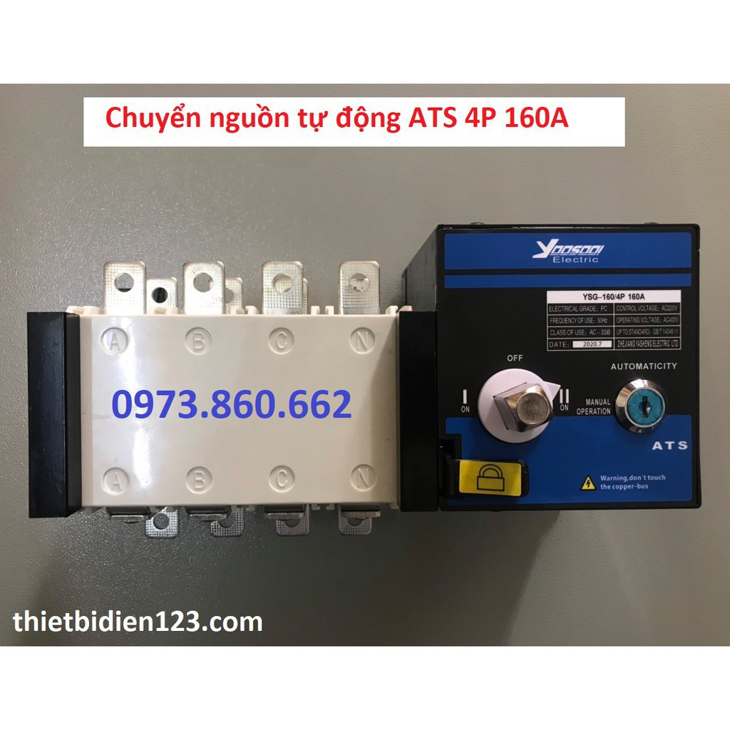 Chuyển nguồn tự động ATS 4P 160A - chuyển nguồn tự động cho nguồn điện 3 pha -TBĐ