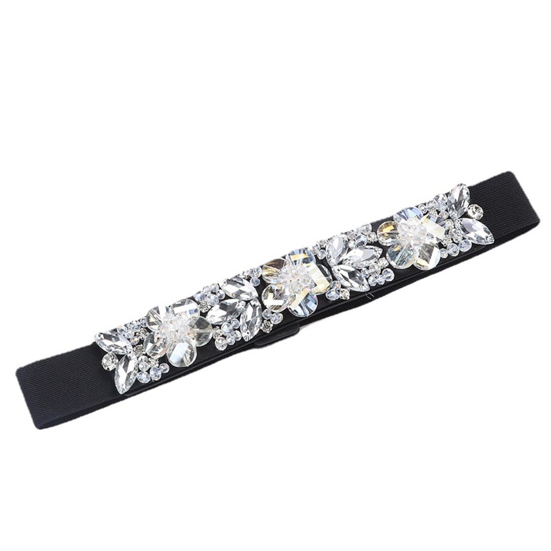 Thắt Lưng Co Giãn Đính Đá Hình Hoa Xinh Xắn Cho Nữ