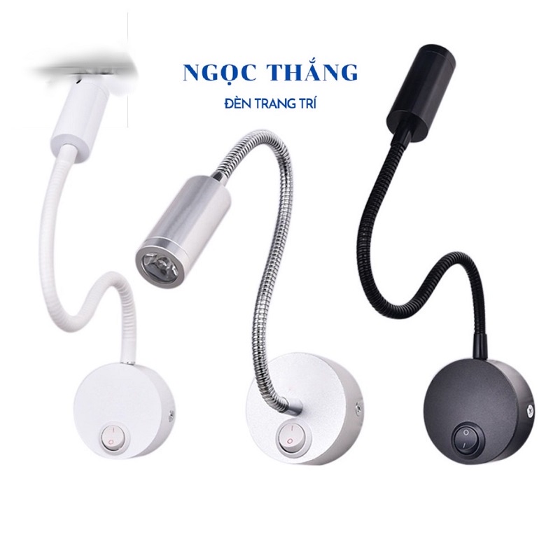 Đèn Led đọc sách chiếu tranh gắn tường phòng ngủ phòng khách Led 3W 220V PT401B Ngọc Thắng