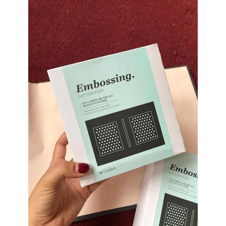 Bông Tẩy Trang Cao Cấp Missha Embossing Cotton Puff 270 miếng