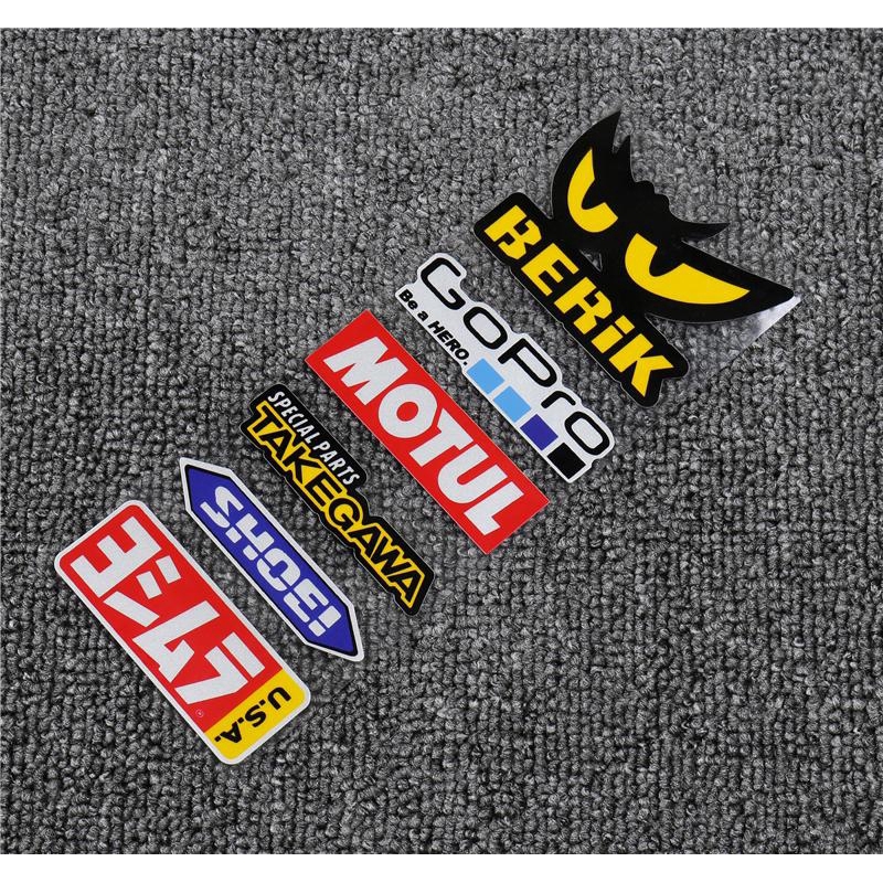 Bộ sticker phản quang dán trang trí xe mô tô/nón bảo hiểm cho Yamaha TMAX/Kawasaki/KTM