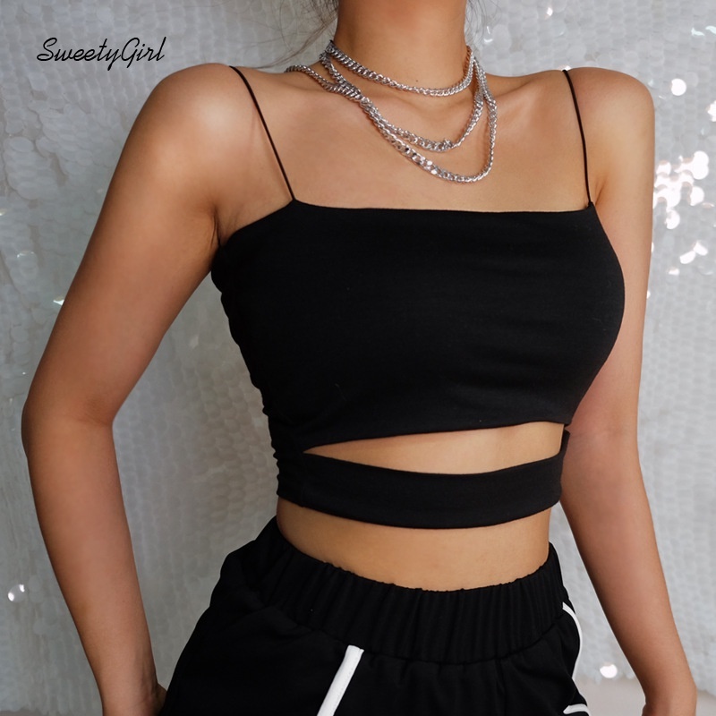 Áo Tank Top Hai Dây Màu Trơn Dáng Ôm Thời Trang Quyến Rũ Cho Nữ