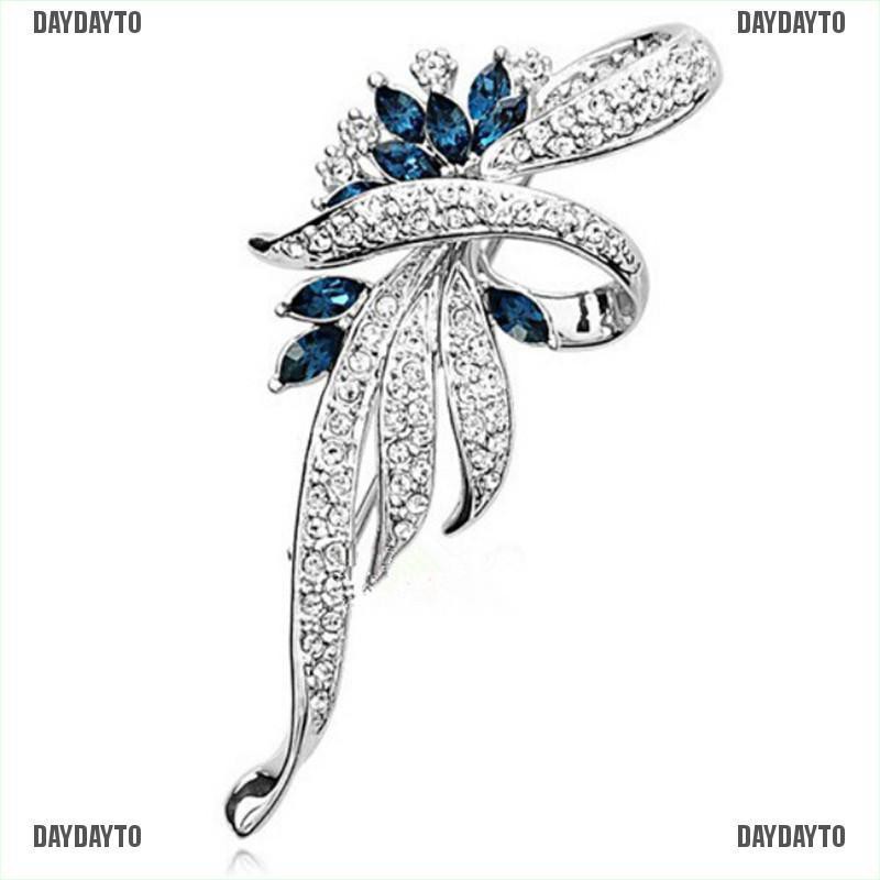 Ghim cài áo đính đá pha lê sáng bóng phong cách retro thời trang cho nữ