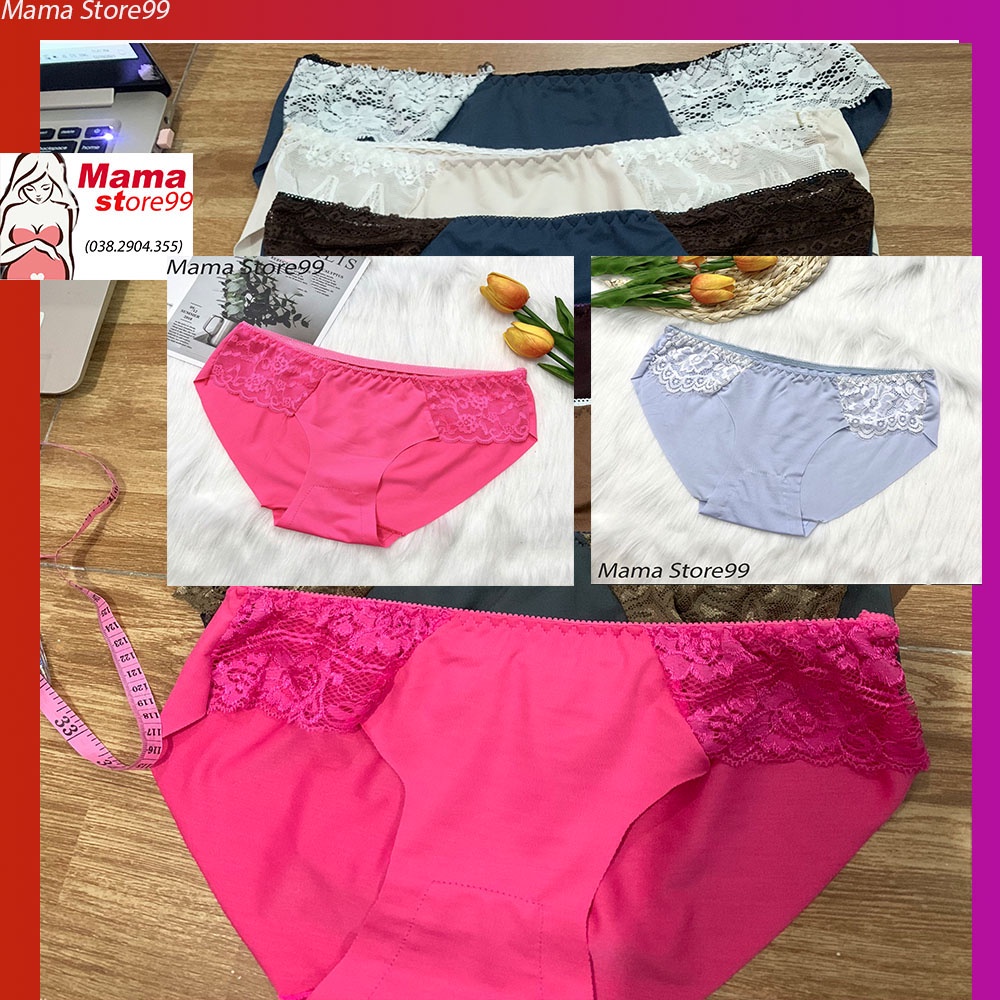 Quần Lót Su Phối Ren Chip Bầu Big Size Siêu Co Giãn,Thấm Hút Mồ Hôi V0096 Mama Store99